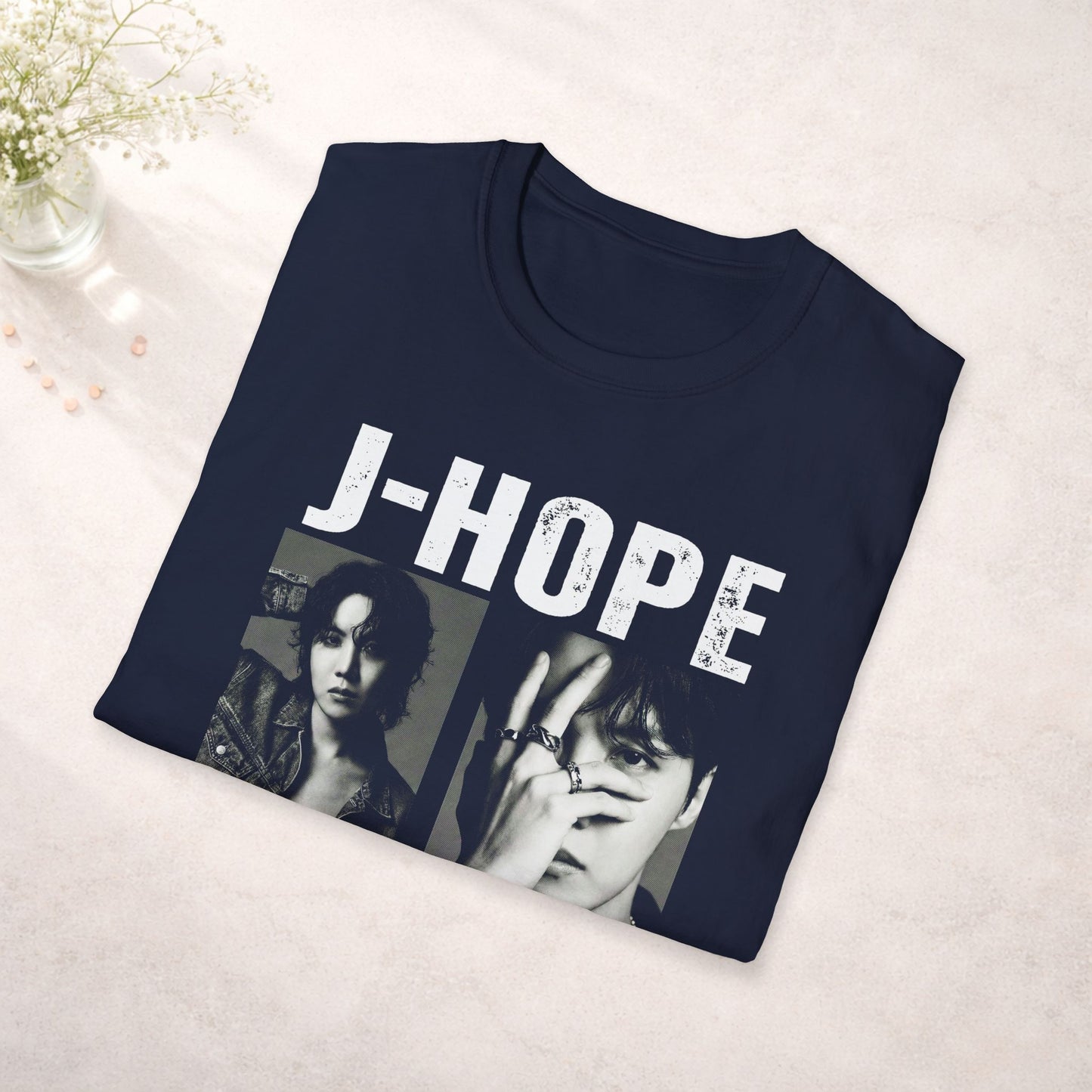J-HOPE Shirt J Hope Bts Shirt Minimal Tee, Jhope Black and White Graphic T Shirt, Kpop Fan Tee, Bts Merch Shirt, Army Gift, Unisex Softstyle