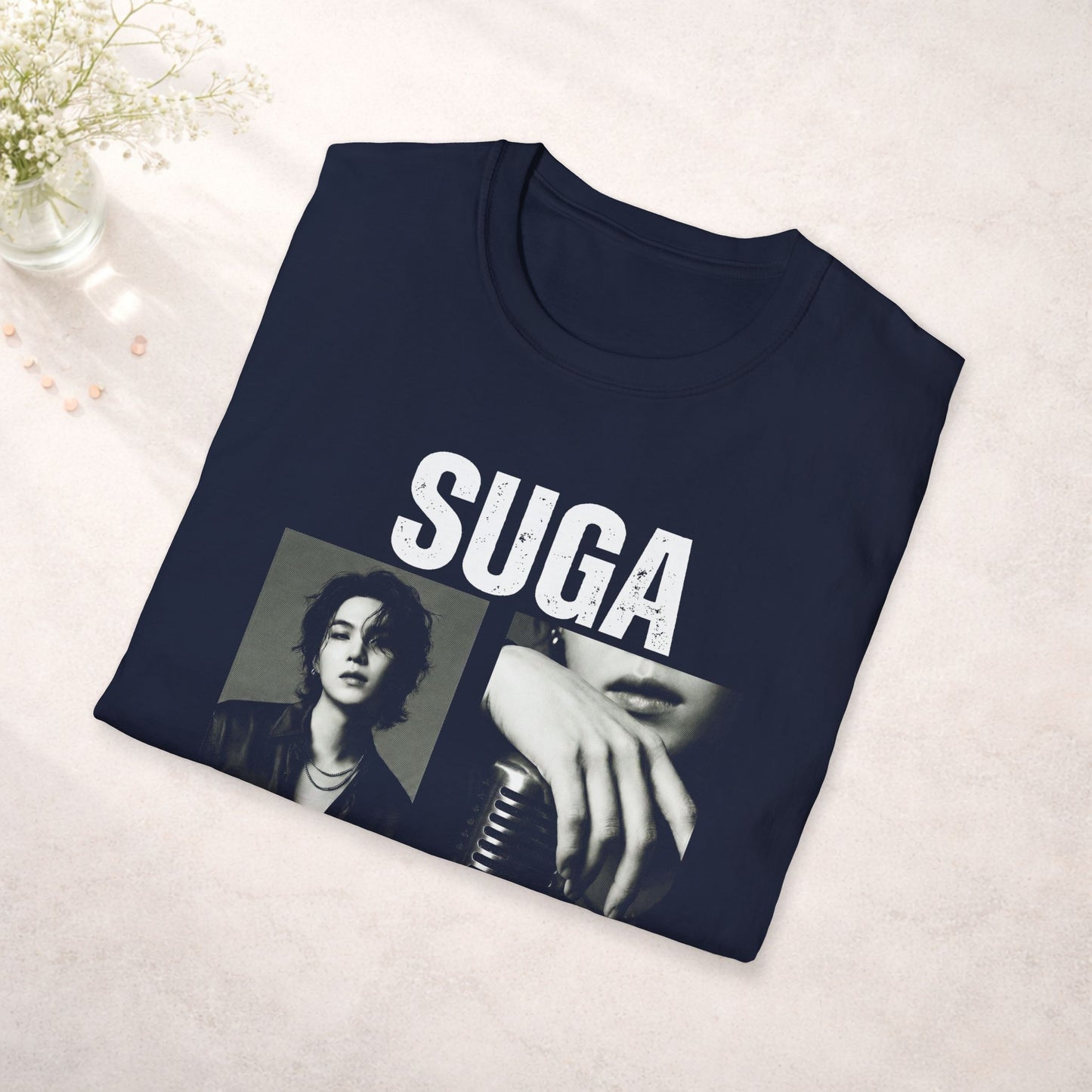 Suga Bts Shirt Minimal Tee, Suga Black White Graphic T Shirt, Kpop Fan Tee, Bts Merch Shirt, Army Gift, Unisex Softstyle