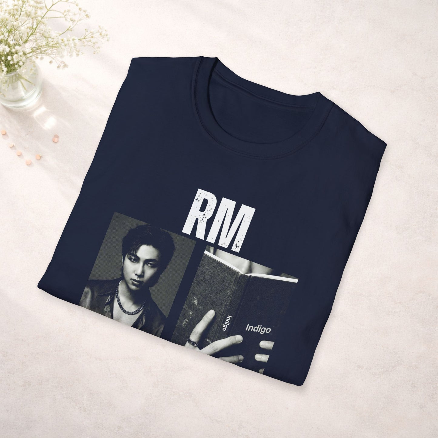 RM Bts Shirt Minimal Tee, Indigo Inspired Kpop T Shirt, RM Fan Tee, Bts Merch Shirt, Unisex Softstyle Gift