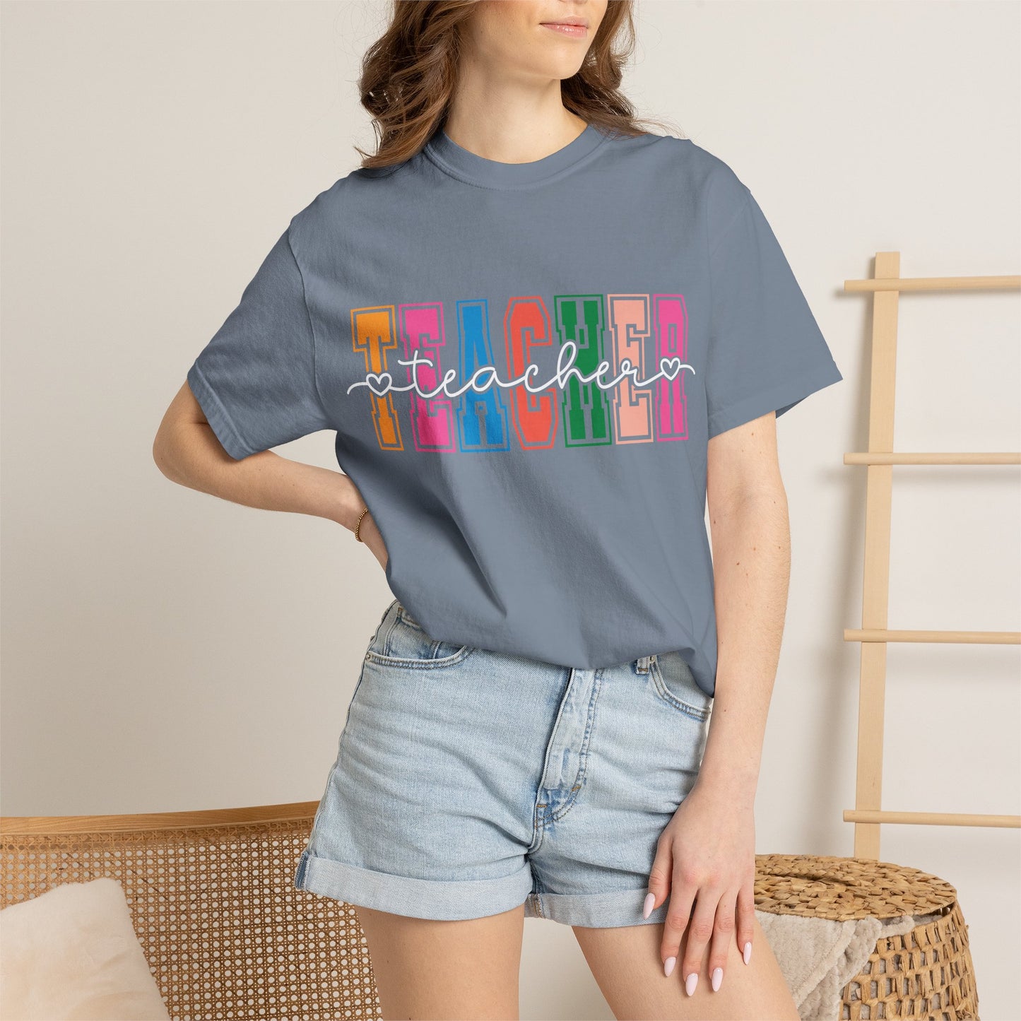 Retro Teacher Comfort Colors Shirt | Cute Teacher Gift Tee