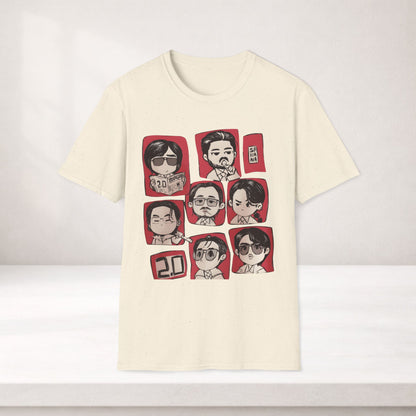 BTS Chibi Shirt Kpop Graphic Tee, Cute Bts Cartoon Shirt, Anime Style Bts Merch, Bts Tour 2026 Shirt, Army Gift, Unisex Tee