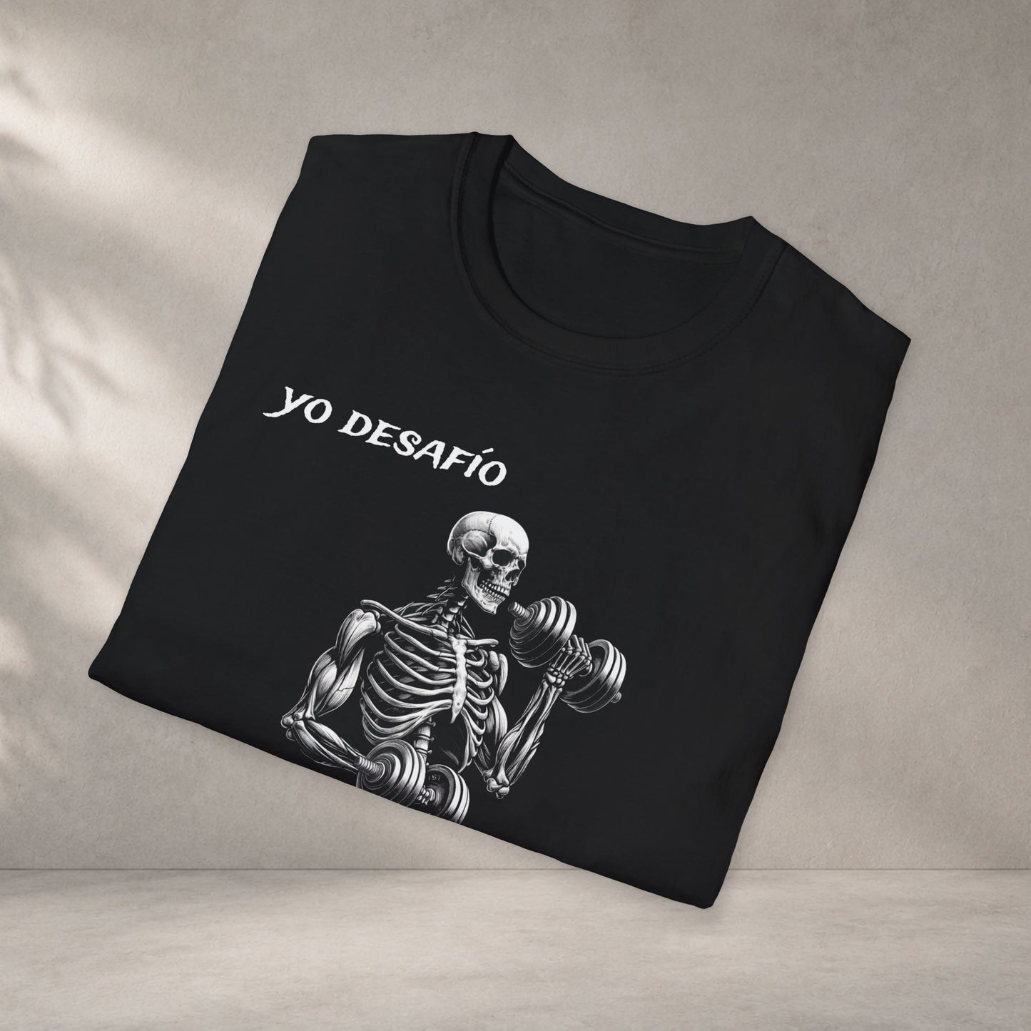 gym aesthetic Yo Desafio Al Couch Skeleton Gym T-Shirt apparel - trendy statement style piece