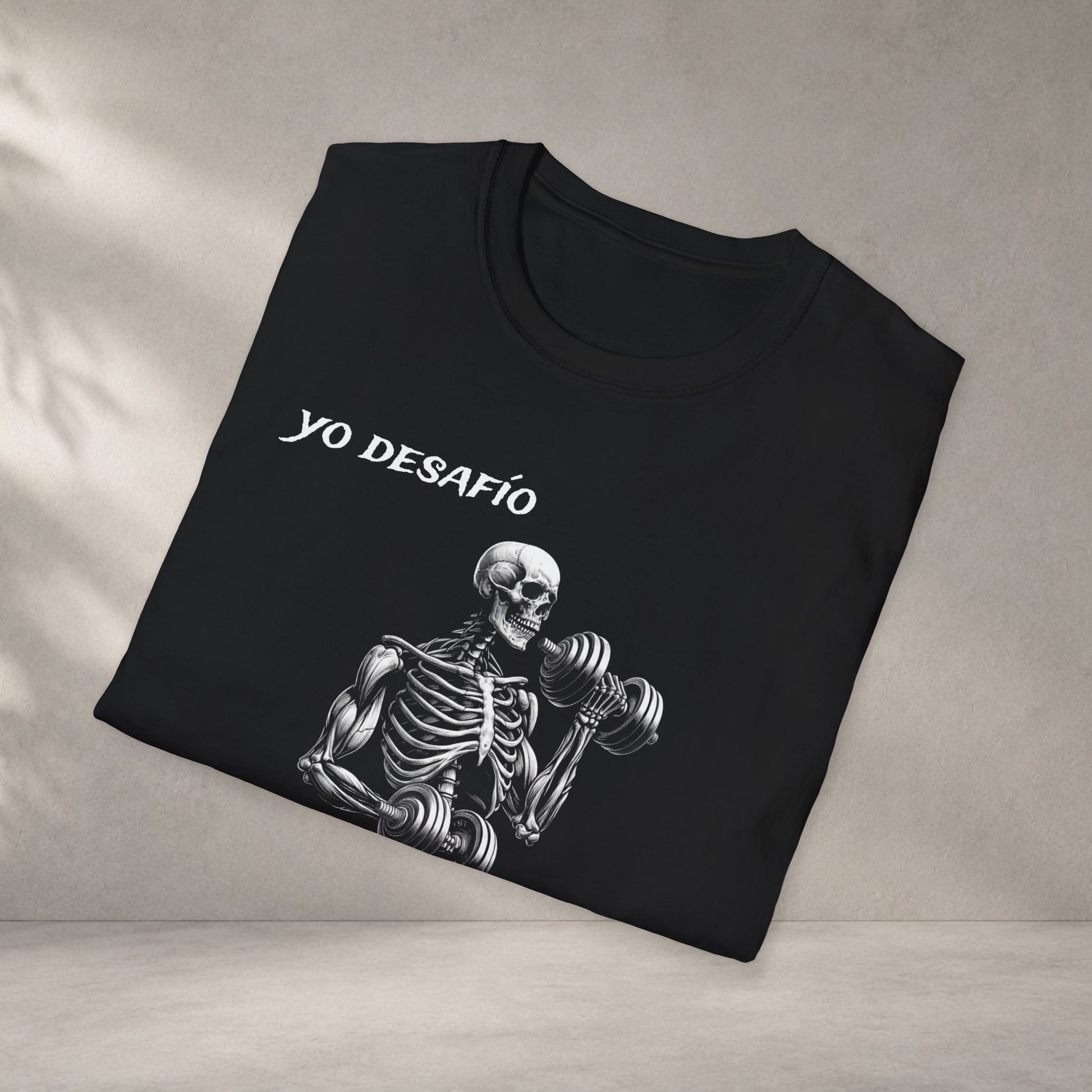 gym aesthetic Yo Desafio Al Couch Skeleton Gym T-Shirt apparel - trendy statement style piece
