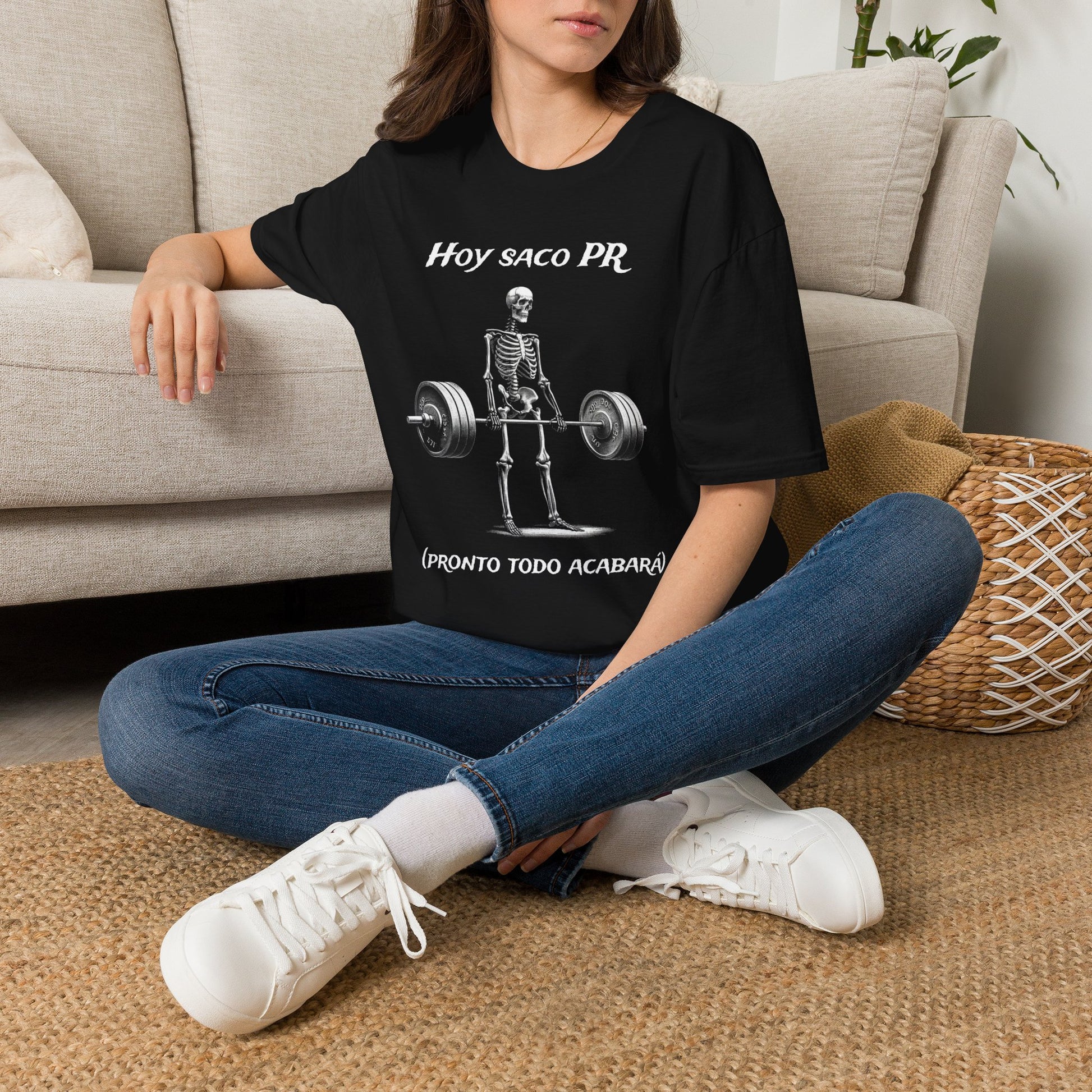 Hoy Saco PR Shirt, Funny Spanish Gym Shirt, Powerlifting Meme Tee, Deadlift Skeleton T Shirt, Latino Fitness Shirt, Gym Bro