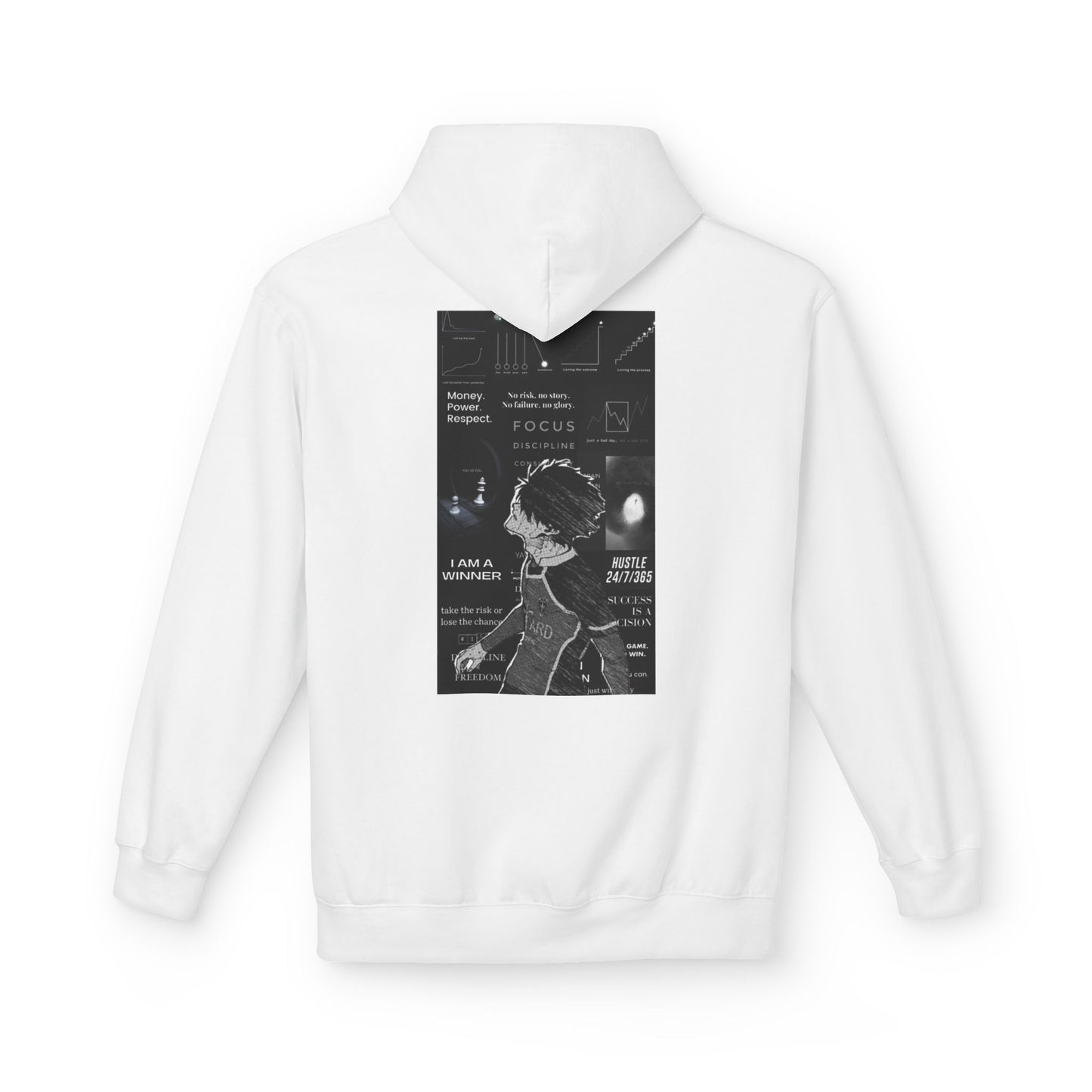 Discipline Hoodie Motivation Sweatshirt Focus Hustle Mindset Hoodie Dark Aesthetic Gym Hoodie Streetwear Self Improvement Clothing
