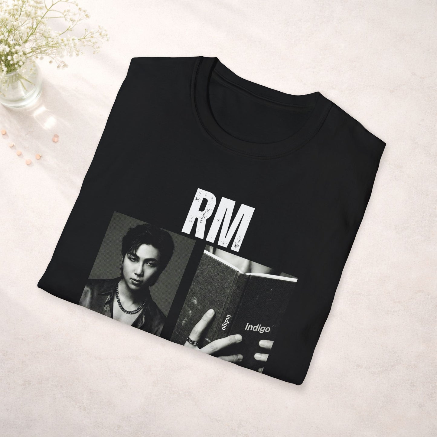 RM Bts Shirt Minimal Tee, Indigo Inspired Kpop T Shirt, RM Fan Tee, Bts Merch Shirt, Unisex Softstyle Gift