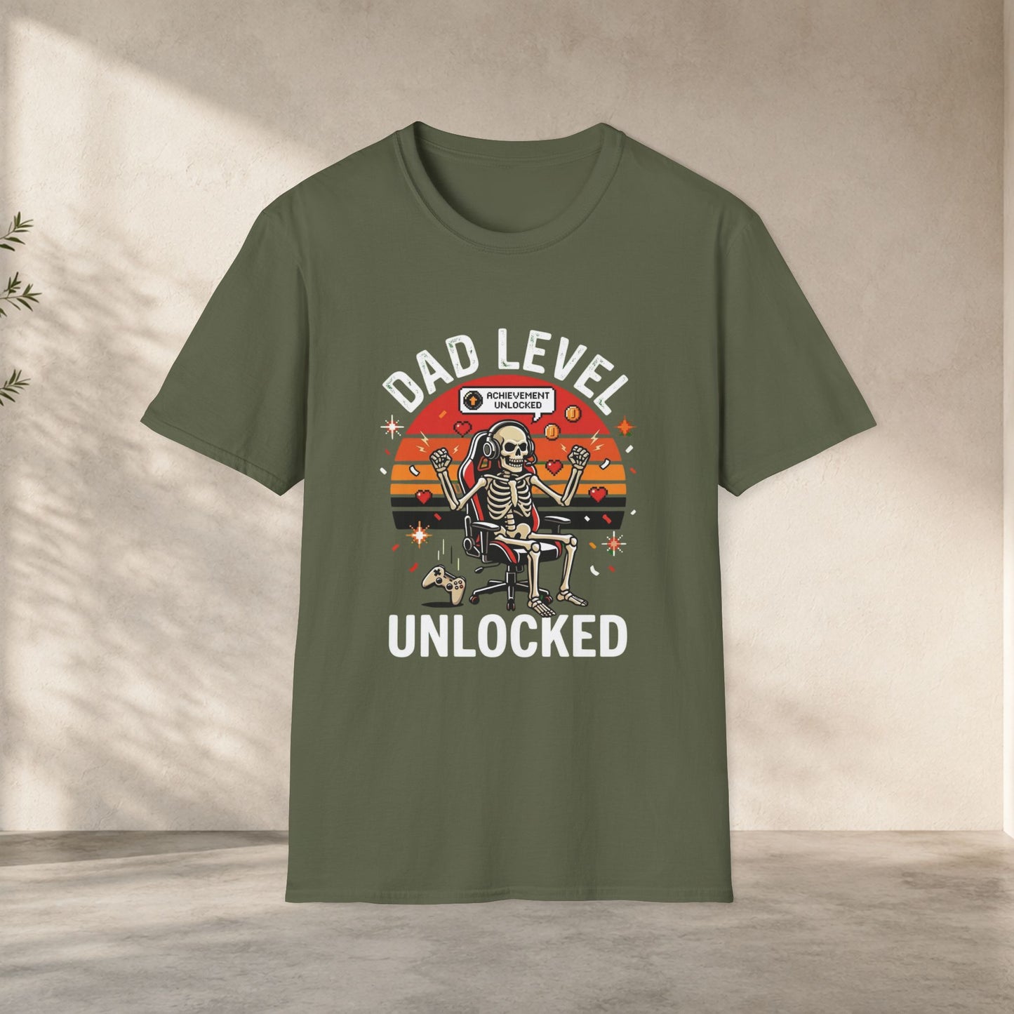 Dad Level Unlocked Shirt | Funny Gamer Dad Tee
