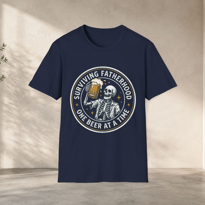 Surviving Fatherhood One Beer At A Time Shirt | Funny Dad Beer Tee