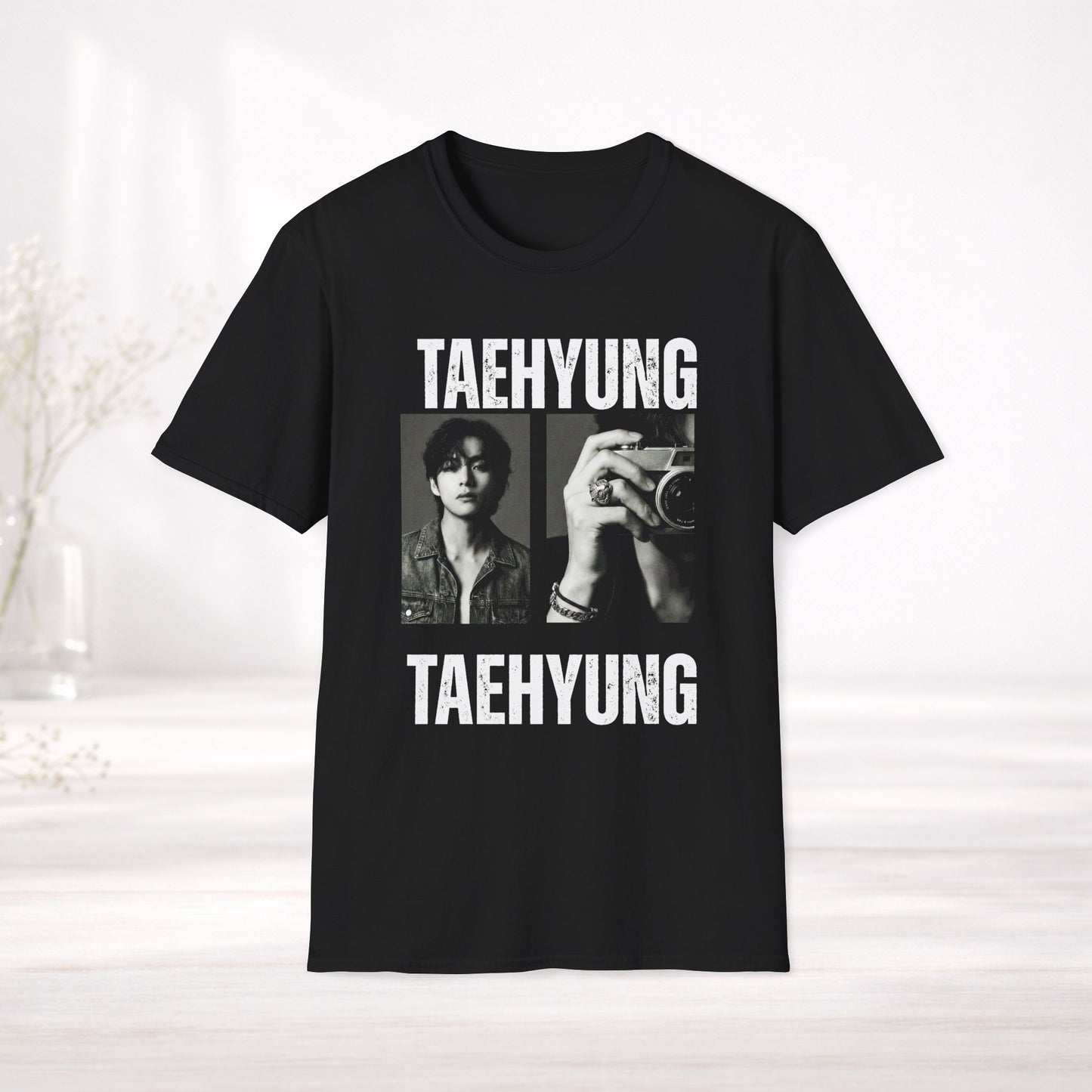 Taehyung Bts Shirt Minimal Tee, V Kim Taehyung Graphic T Shirt, Kpop Fan Tee, Bts Merch Shirt, Army Gift, Unisex Softstyle