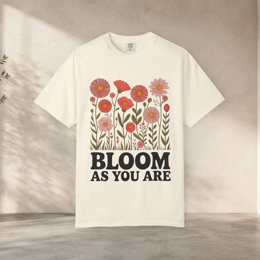 Bloom As You Are Shirt, Cottagecore Flower Shirt Women, Floral Garden Shirt, Wildflower Comfort Colors Tee, Botanical Nature