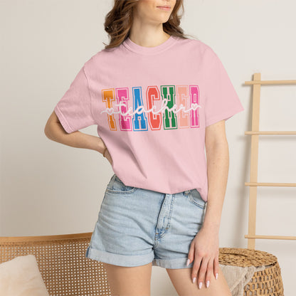 Retro Teacher Comfort Colors Shirt | Cute Teacher Gift Tee