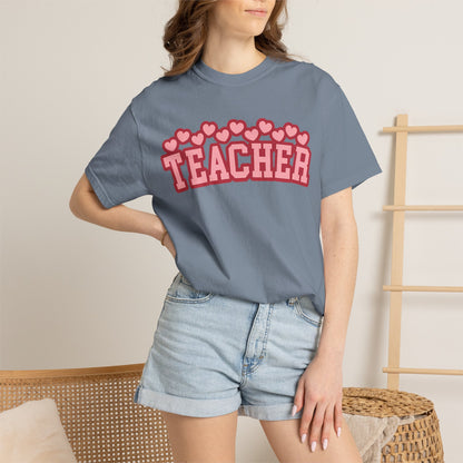 Teacher Heart Shirt | Cute Pink Teacher Tee