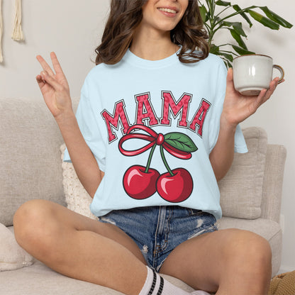 Pink Mama Cherry Shirt | Cute Coquette Mom Tee