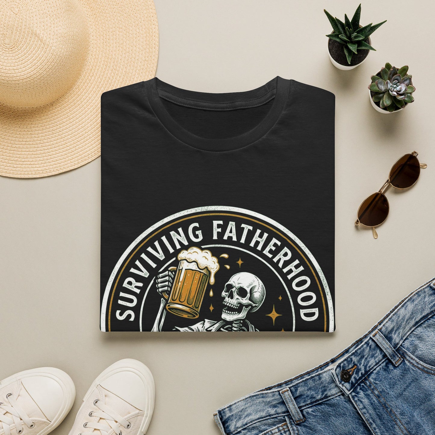 Surviving Fatherhood One Beer At A Time Shirt | Funny Dad Beer Tee