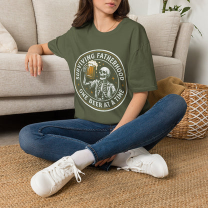 Surviving Fatherhood One Beer At A Time Shirt | Funny Dad Beer Tee