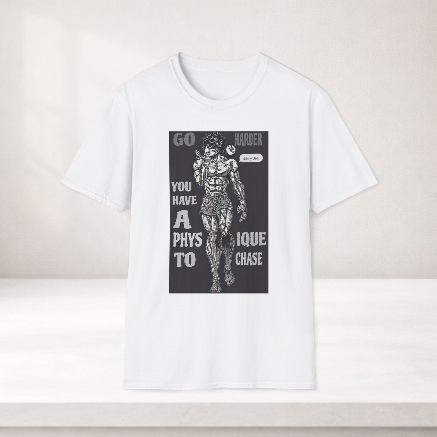 Go Harder Gym Baki Shirt Workout Motivation Tee Bodybuilding Shirt Discipline Fitness Shirt Gym Motivation Clothing Hardcore Gym Tee
