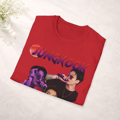 Jungkook Shirt BTS Collage Tee, Kpop Graphic T Shirt, Jungkook Fan Shirt, BTS Tour 2026 Merch, Kpop Streetwear Tee, Unisex Softstyle Gift