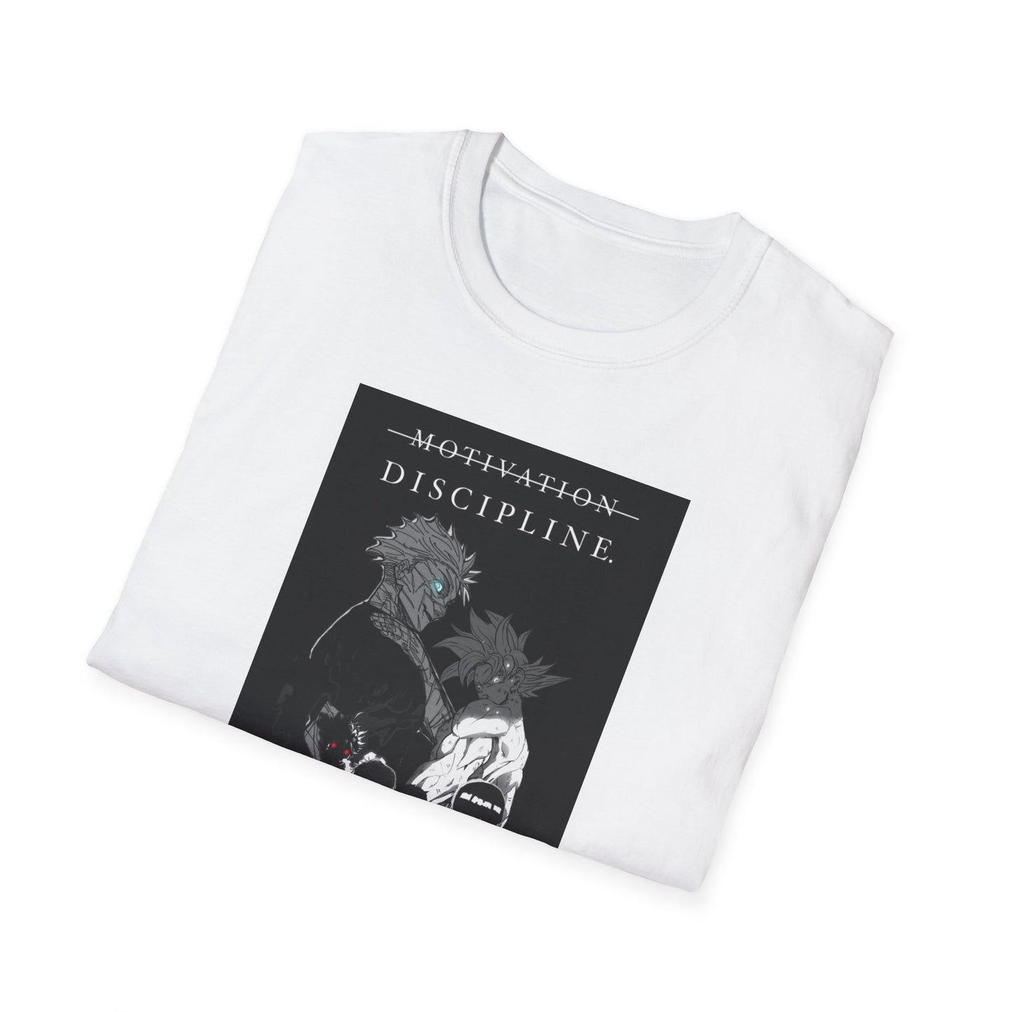 Anime Motivation Discipline Shirt, Manga Gym Workout Tee, Aesthetic Black White Anime Graphic Tee, Fitness Mindset Shirt, Streetwear Tee