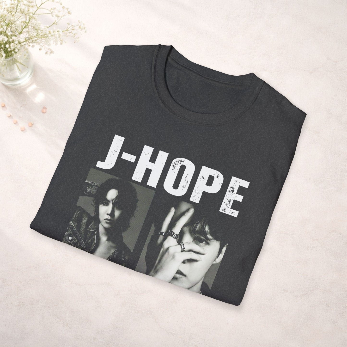 J-HOPE Shirt J Hope Bts Shirt Minimal Tee, Jhope Black and White Graphic T Shirt, Kpop Fan Tee, Bts Merch Shirt, Army Gift, Unisex Softstyle