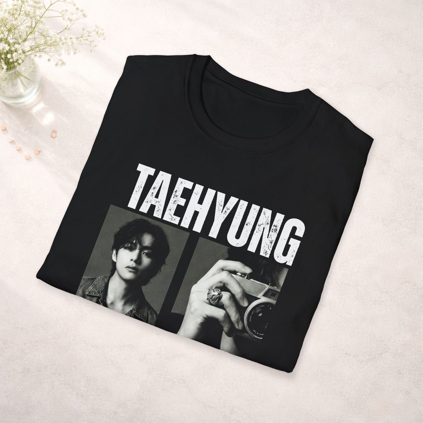 Taehyung Bts Shirt Minimal Tee, V Kim Taehyung Graphic T Shirt, Kpop Fan Tee, Bts Merch Shirt, Army Gift, Unisex Softstyle