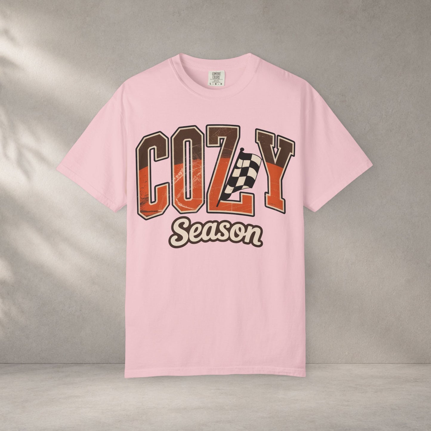 Cozy Season Comfort Colors 1717 Fall Racing Graphic T-Shirt t-shirt for cozy season shirt enthusiasts - must-have collector