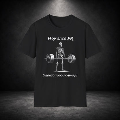 Hoy Saco PR Shirt, Funny Spanish Gym Shirt, Powerlifting Meme Tee, Deadlift Skeleton T Shirt, Latino Fitness Shirt, Gym Bro