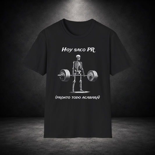 Hoy Saco PR Shirt, Funny Spanish Gym Shirt, Powerlifting Meme Tee, Deadlift Skeleton T Shirt, Latino Fitness Shirt, Gym Bro