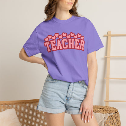 Teacher Heart Shirt | Cute Pink Teacher Tee
