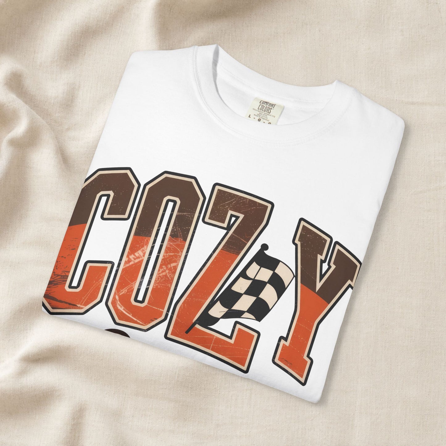 Cozy Season Comfort Colors 1717 Fall Racing Graphic T-Shirt graphic tee for race fan gift enthusiasts - must-have collector