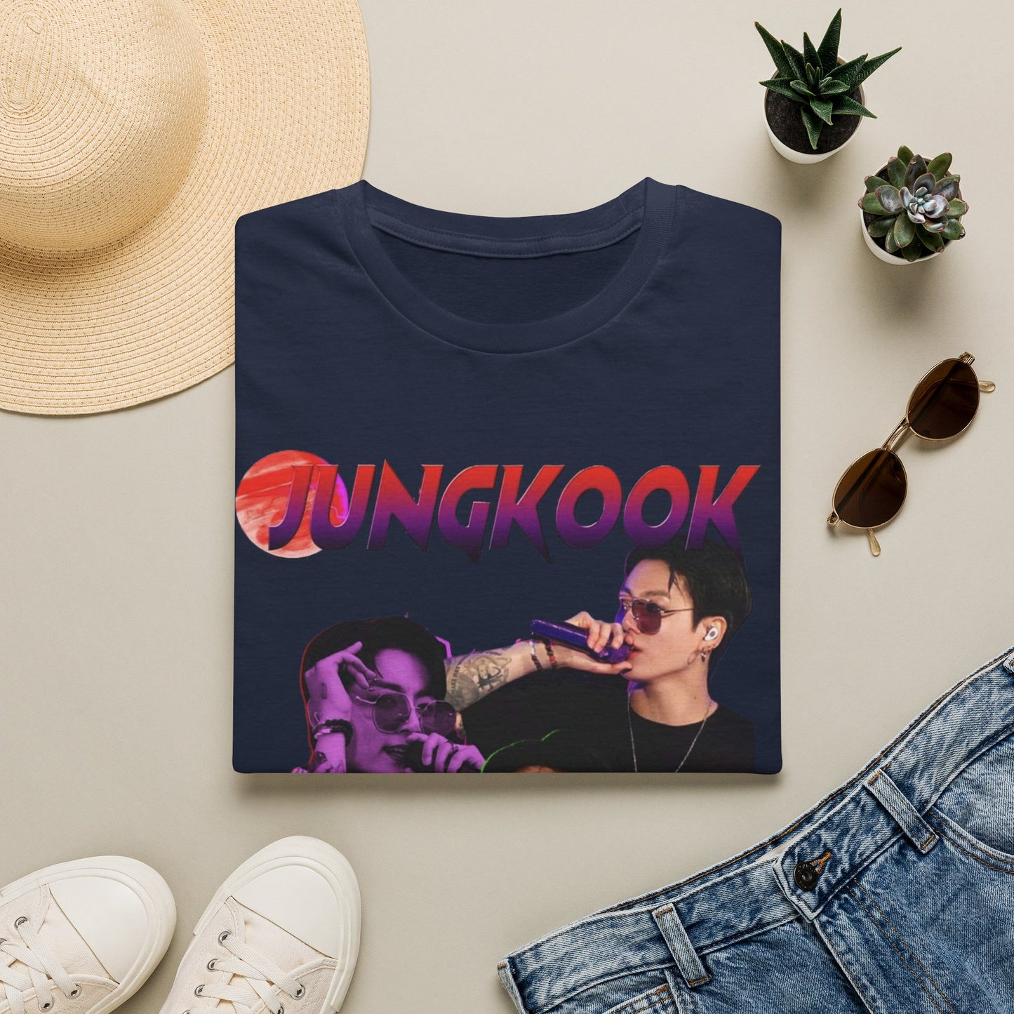 Jungkook Shirt BTS Collage Tee, Kpop Graphic T Shirt, Jungkook Fan Shirt, BTS Tour 2026 Merch, Kpop Streetwear Tee, Unisex Softstyle Gift