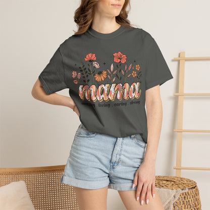 Floral Mama Comfort Colors Shirt | Trendy Mother’s Day Gift