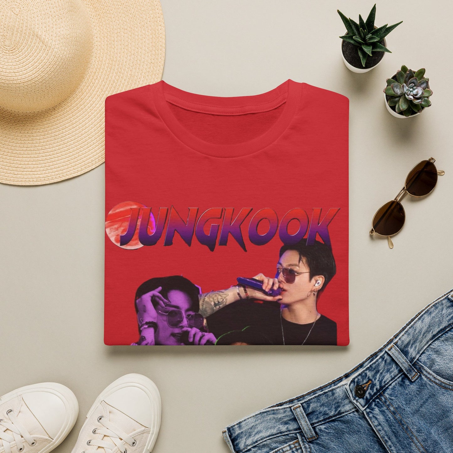 Jungkook Shirt BTS Collage Tee, Kpop Graphic T Shirt, Jungkook Fan Shirt, BTS Tour 2026 Merch, Kpop Streetwear Tee, Unisex Softstyle Gift