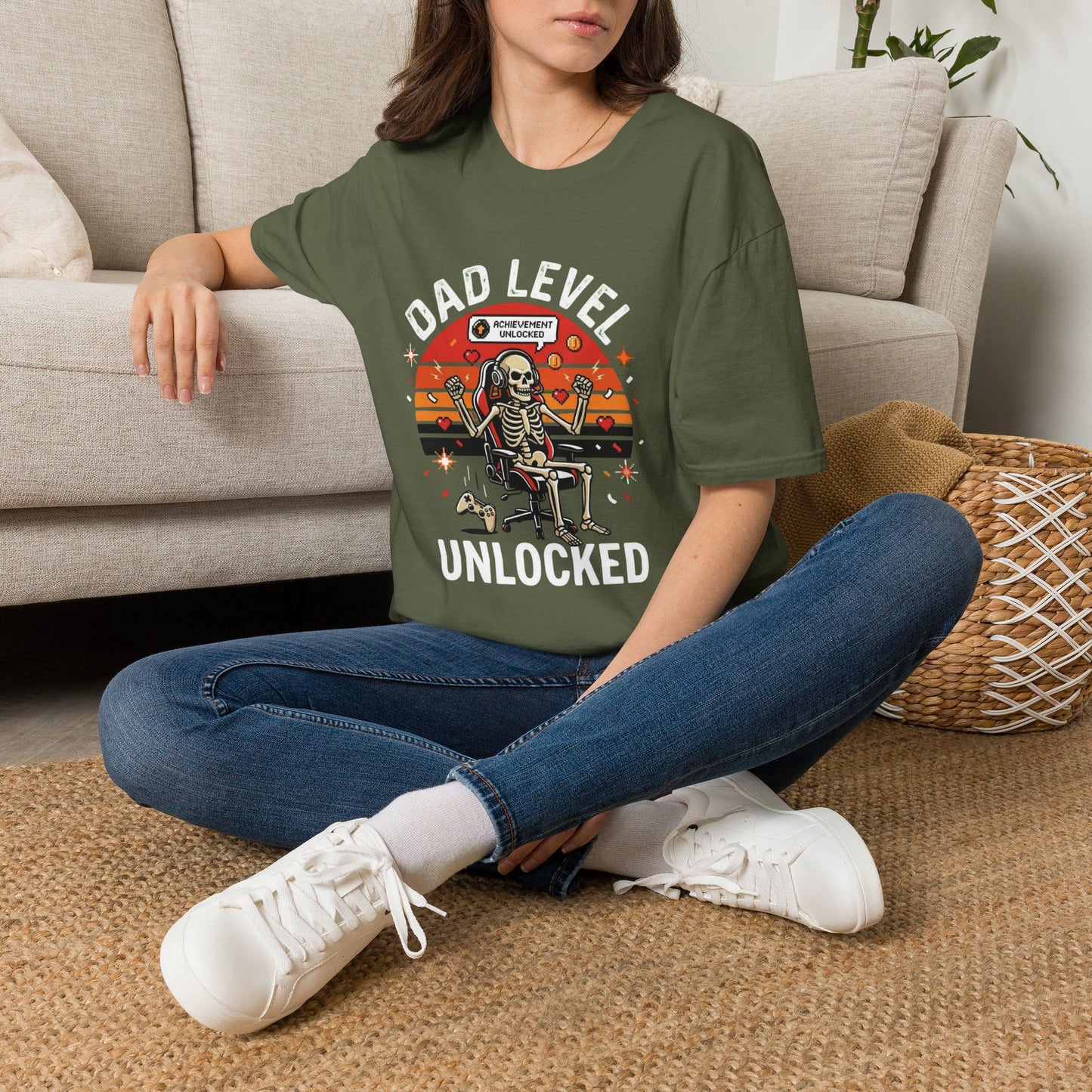Dad Level Unlocked Shirt | Funny Gamer Dad Tee