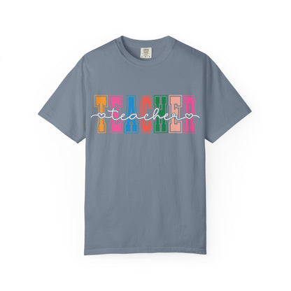 Retro Teacher Comfort Colors Shirt | Cute Teacher Gift Tee