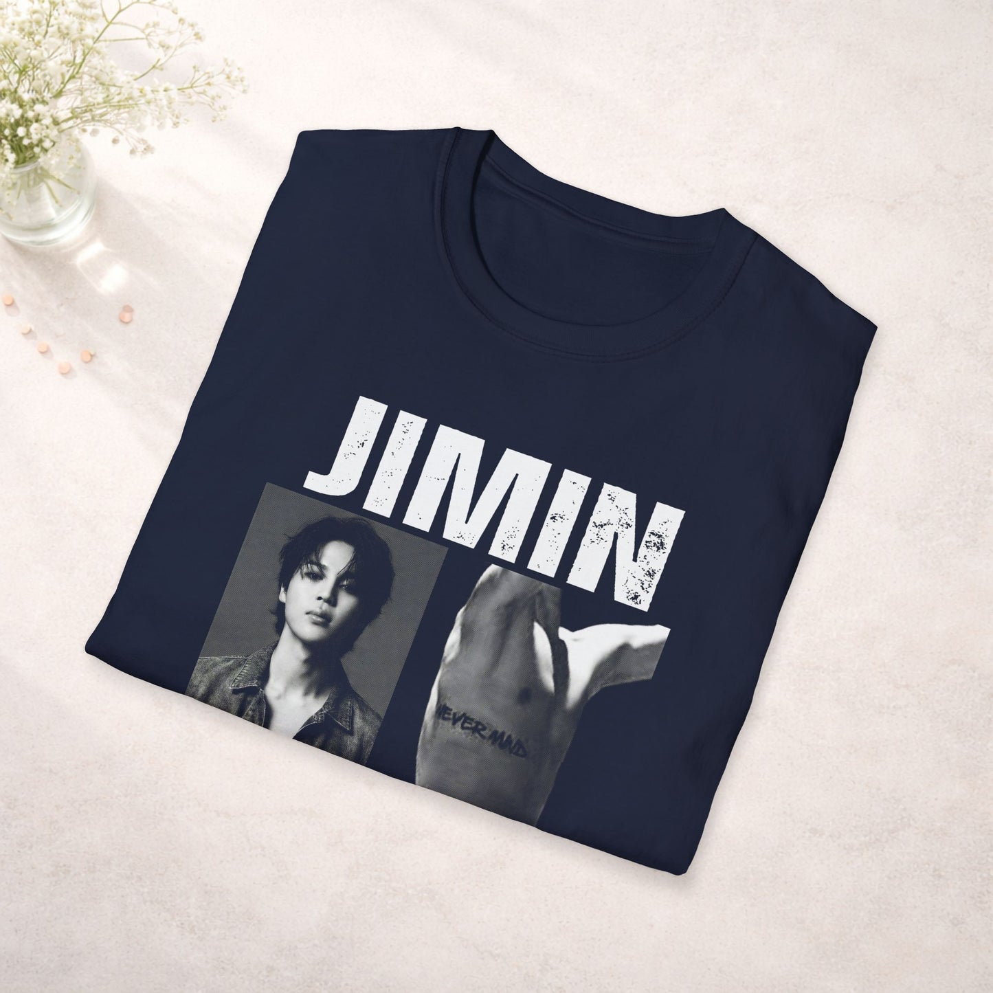 Jimin BTS Shirt Minimal Tee, Jimin Black White Graphic T Shirt, Kpop Fan Shirt, BTS Jimin Merch, Army Gift, Unisex Softstyle Tee