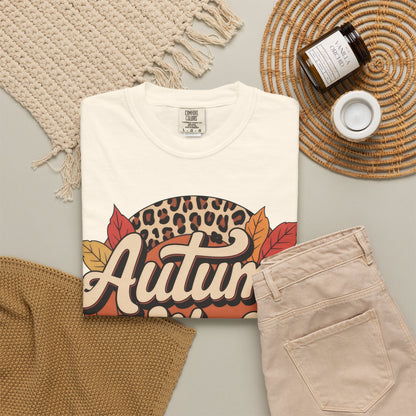 Autumn Vibes Comfort Colors 1717 T-Shirt – Cozy Fall Leaves Graphic Tee fall gift women graphic graphic tee - eye-catching