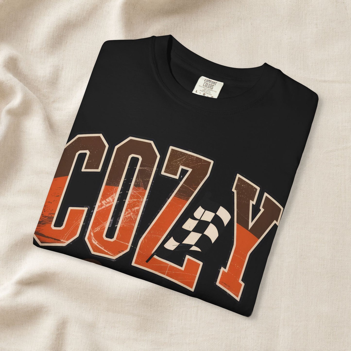 Cozy Season Comfort Colors 1717 Fall Racing Graphic T-Shirt fall graphic tee graphic graphic tee - eye-catching fall graphic