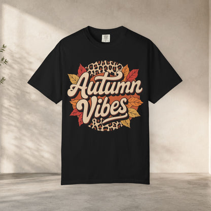 Autumn Vibes Comfort Colors 1717 T-Shirt – Cozy Fall Leaves Graphic Tee t-shirt gift idea for cute fall shirt lovers