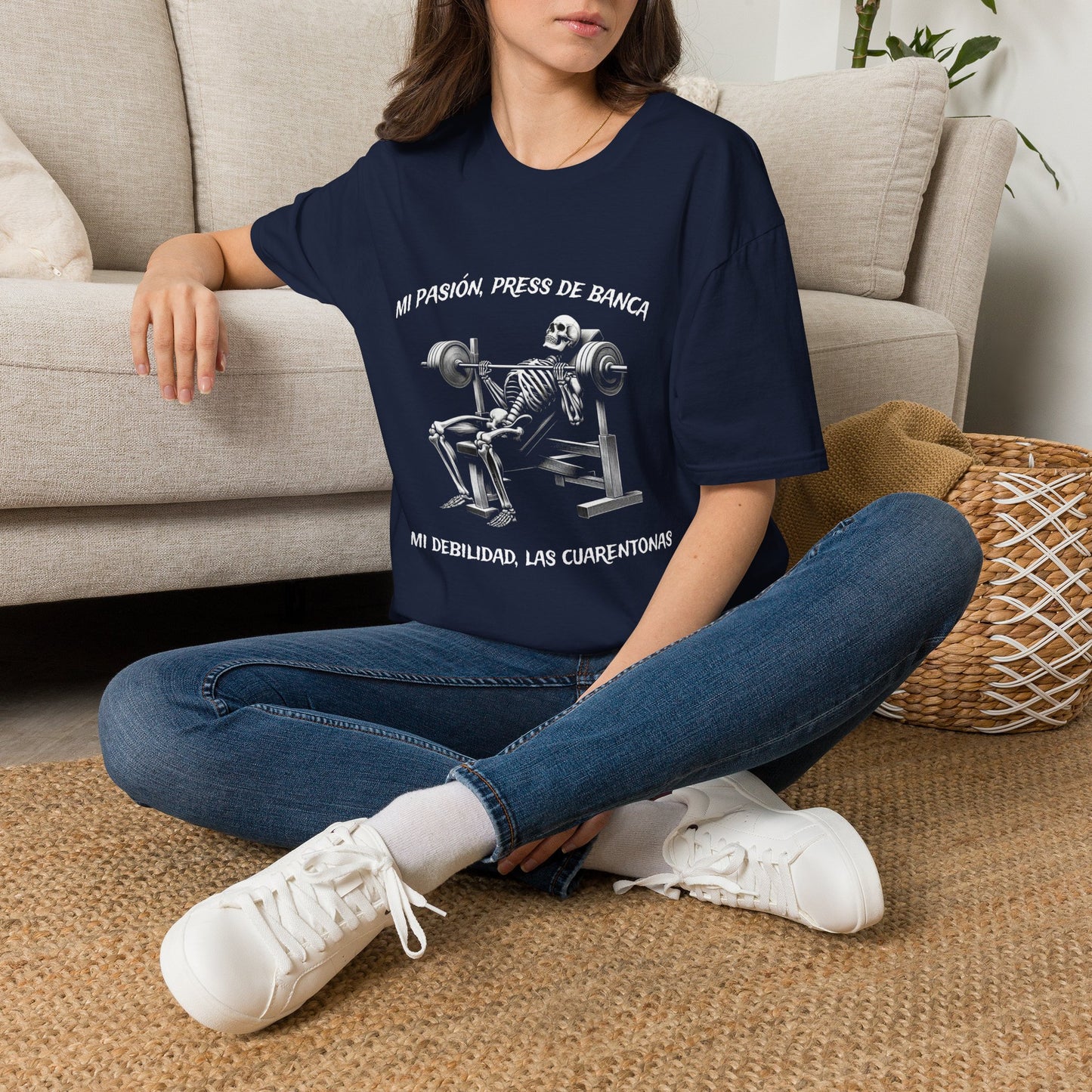Funny Bench Press Shirt | Skeleton Gym Humor Tee gym humor shirt graphic graphic tee - eye-catching gym humor shirt design