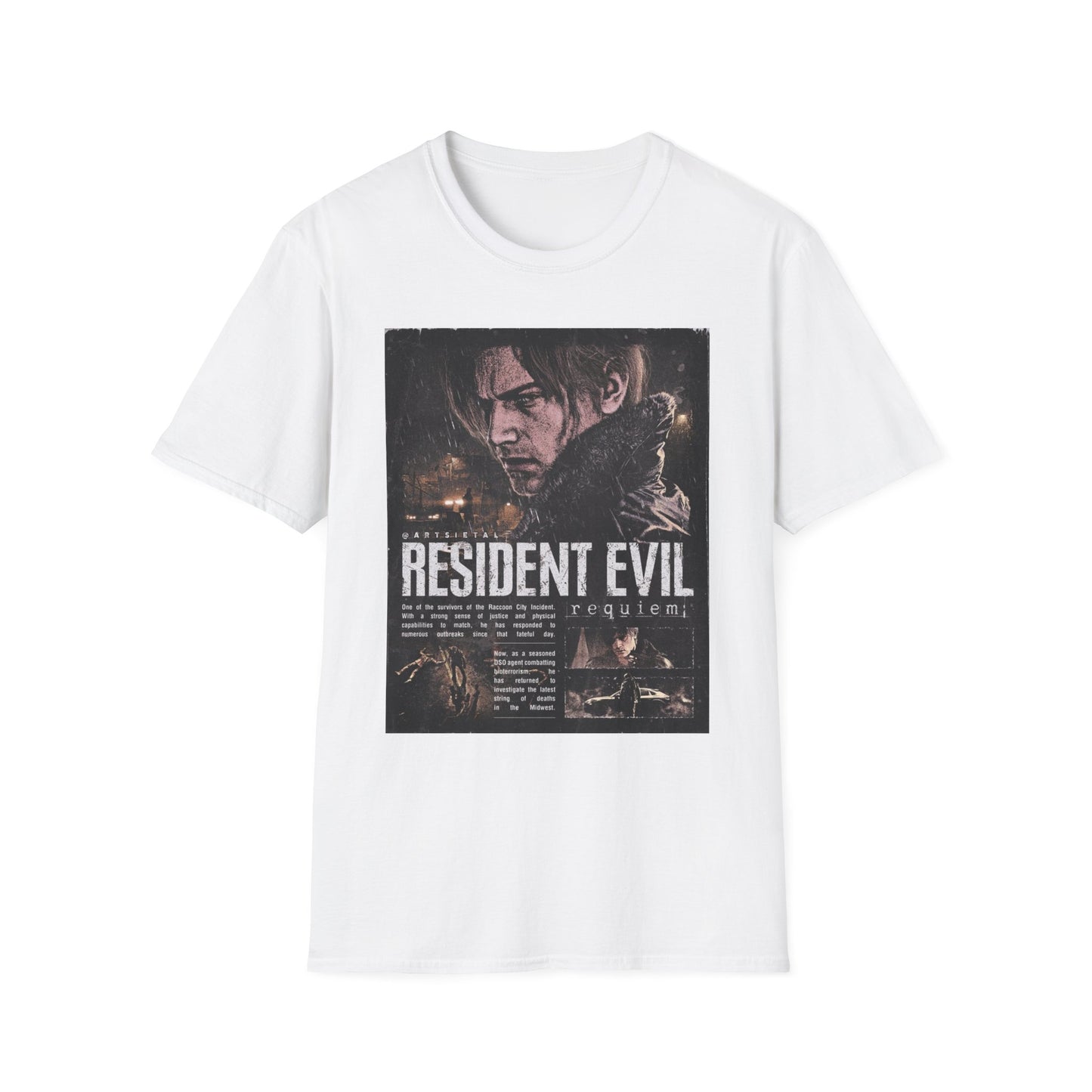 Resident Evil Requiem Shirt, Leon Kennedy RE9 Tee, Biohazard Requiem Fan Art, Survival Horror Gift, RE9 Gamer T-Shirt, Capcom Merch 2025