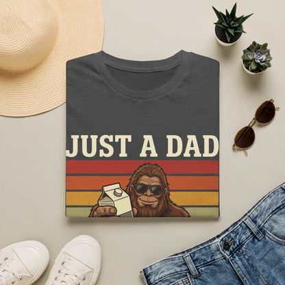 Premium quality Just A Dad Who Always Came Back With The Milk Shirt | Funny Bigfoot Dad Tee t-shirt - soft comfortable