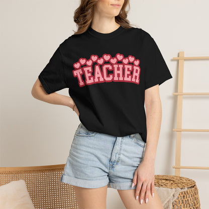 Teacher Heart Shirt | Cute Pink Teacher Tee