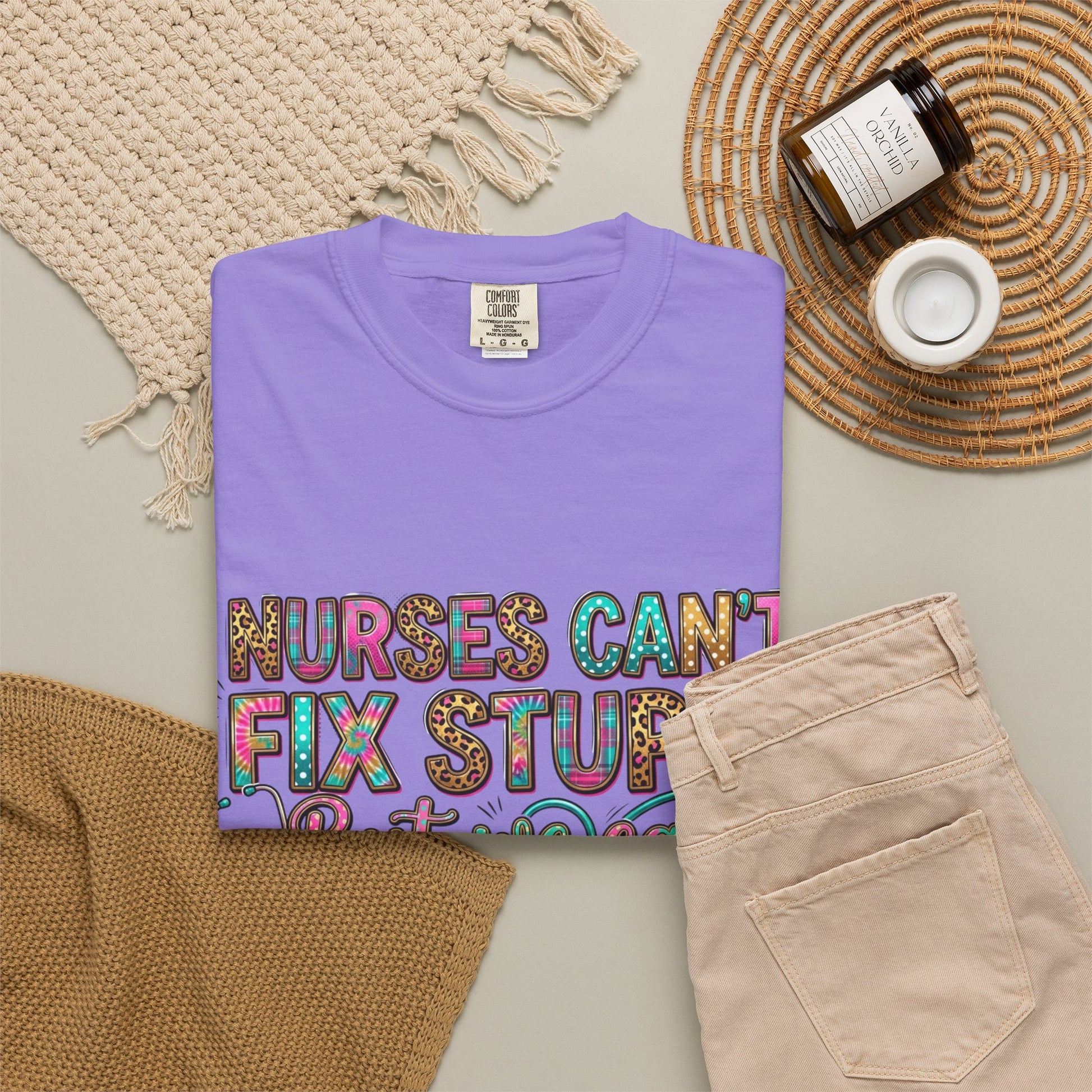 Funny Nurse Shirt Nurses Can't Fix Stupid But We Can Sedate It, Sarcastic RN Tee, ER Nurse Gift, ICU Nurse Shirt, Nursing