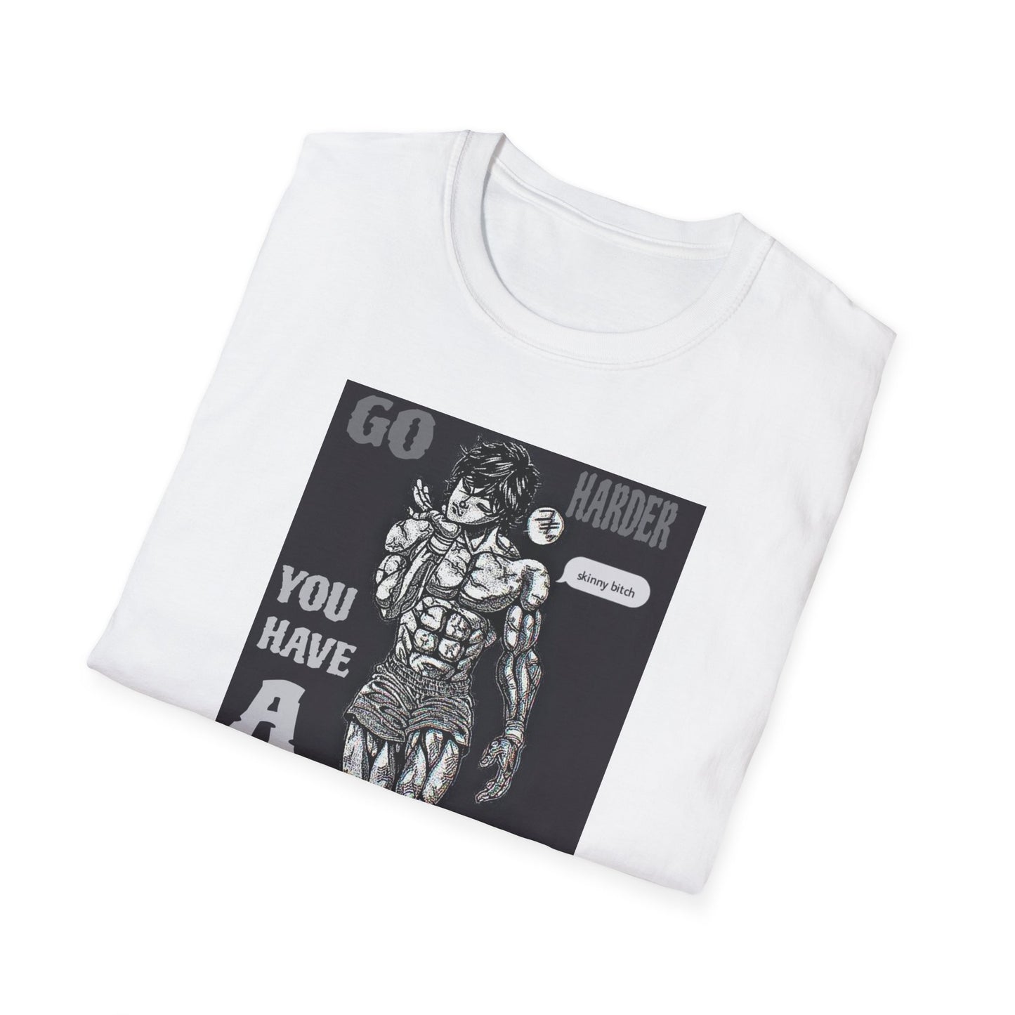 Go Harder Gym Baki Shirt Workout Motivation Tee Bodybuilding Shirt Discipline Fitness Shirt Gym Motivation Clothing Hardcore Gym Tee