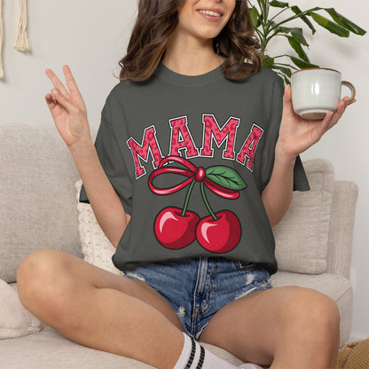 Pink Mama Cherry Shirt | Cute Coquette Mom Tee