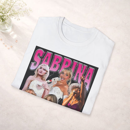 Sabrina Carpenter Shirt Pop Star Collage Graphic Tee Vintage Style Music Fan T-Shirt Sabrina Carpenter Aesthetic Concert Outfit Gift