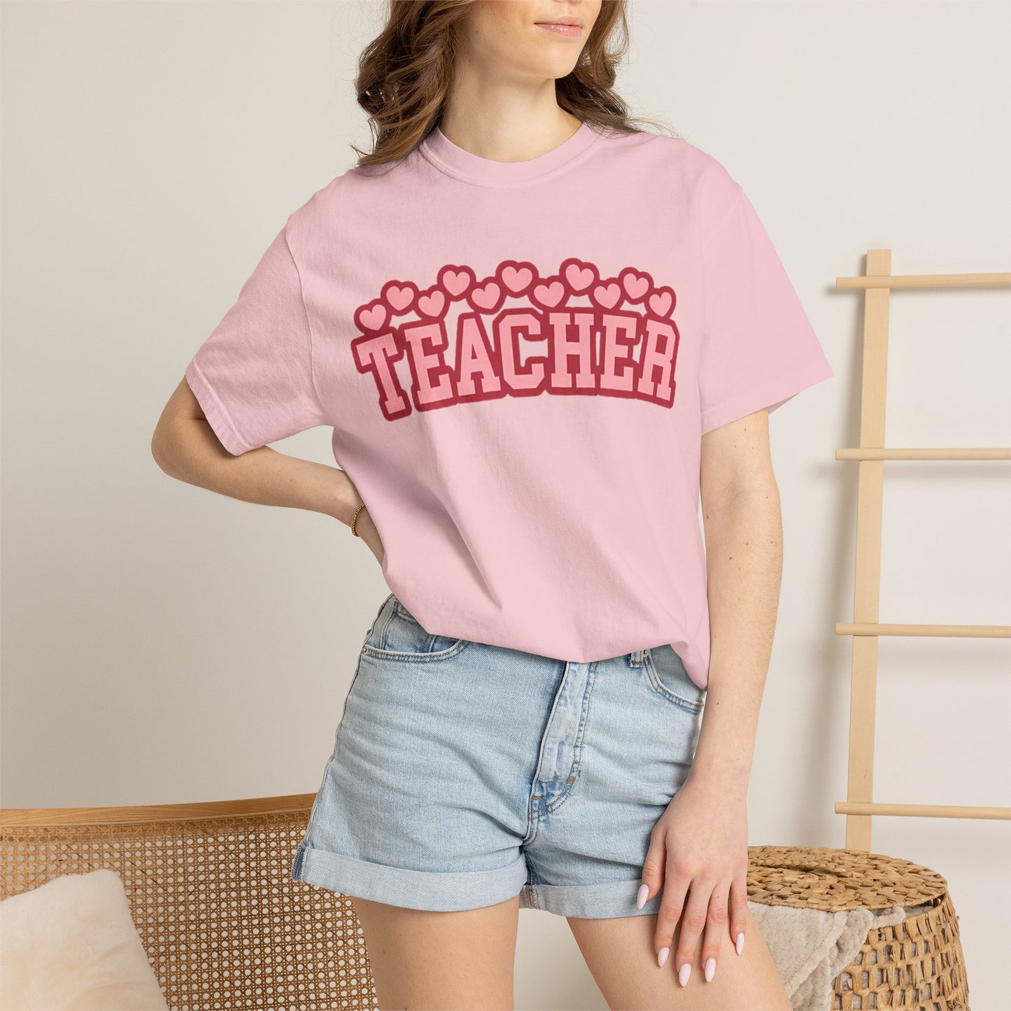 Teacher Heart Shirt | Cute Pink Teacher Tee