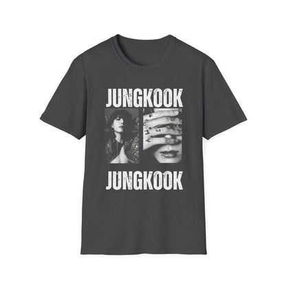 Jungkook Bts Shirt Minimal Tee, Jungkook Black White Graphic T Shirt, Kpop Fan Tee, Bts Merch Shirt, Army Gift, Unisex Softstyle