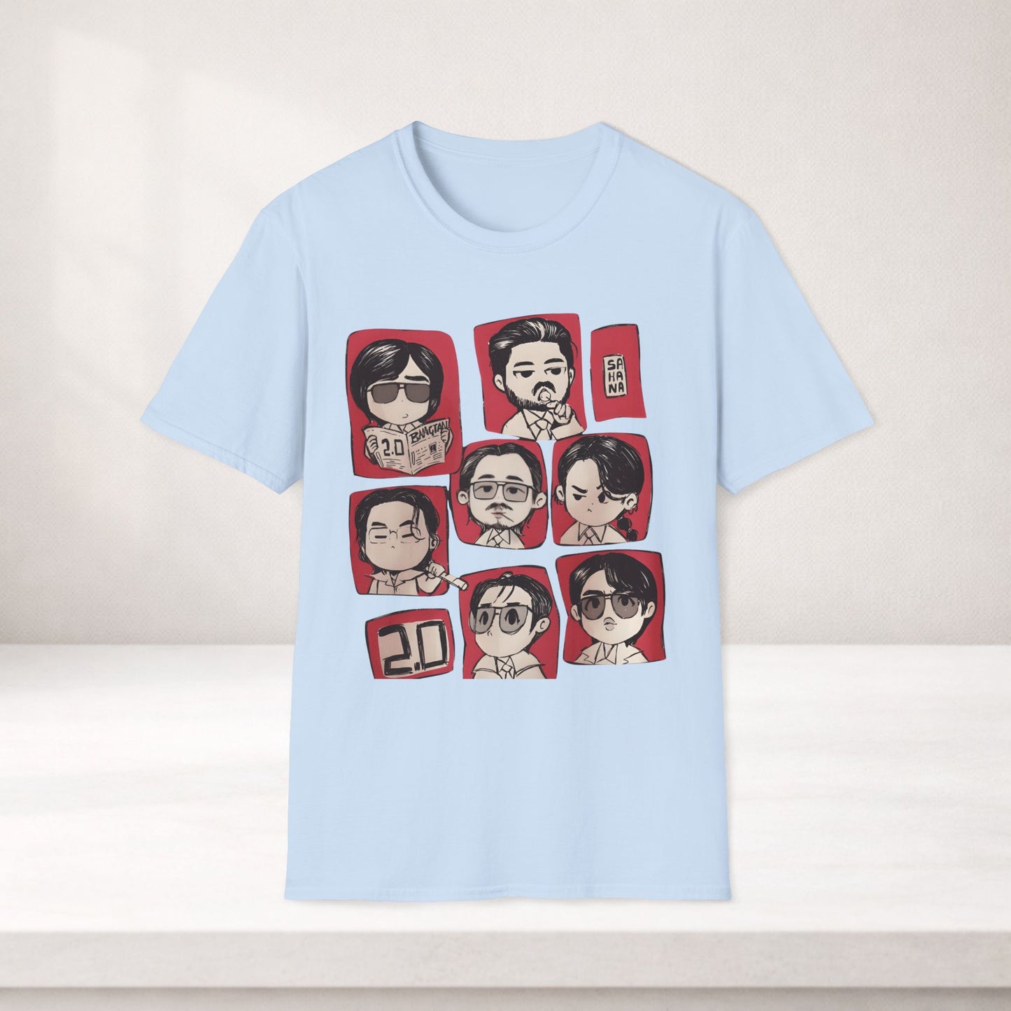 BTS Chibi Shirt Kpop Graphic Tee, Cute Bts Cartoon Shirt, Anime Style Bts Merch, Bts Tour 2026 Shirt, Army Gift, Unisex Tee