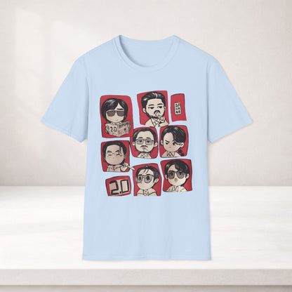 BTS Chibi Shirt Kpop Graphic Tee, Cute Bts Cartoon Shirt, Anime Style Bts Merch, Bts Tour 2026 Shirt, Army Gift, Unisex Tee